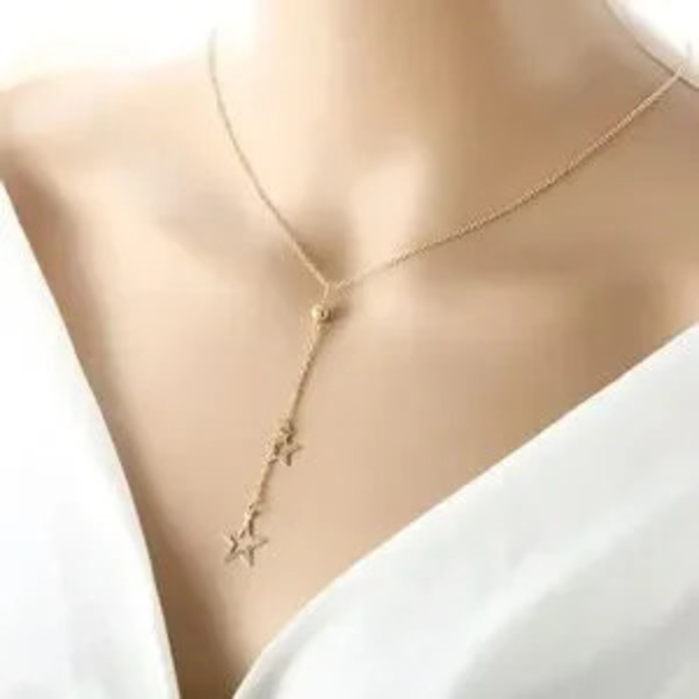 Gold Filled Star Lariat Necklace